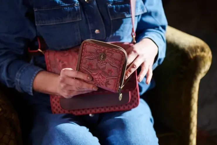 Pip Studio Portemonnee Vierkant Kyoto Festival Donker Roze Outlet