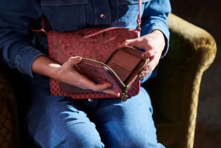 Pip Studio Portemonnee Vierkant Kyoto Festival Donker Roze Outlet