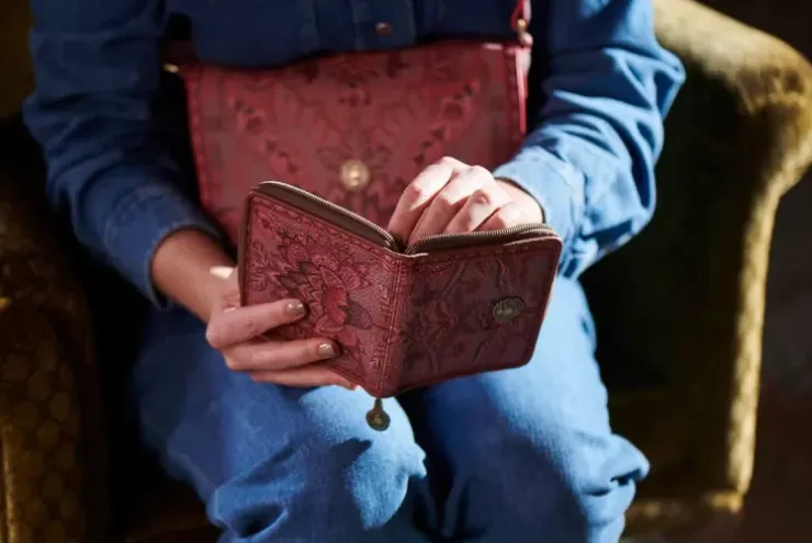 Pip Studio Portemonnee Vierkant Kyoto Festival Donker Roze Outlet