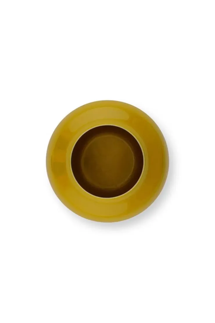 Pip Studio Ronde Mini Vaas 10 Cm Geel Clearance