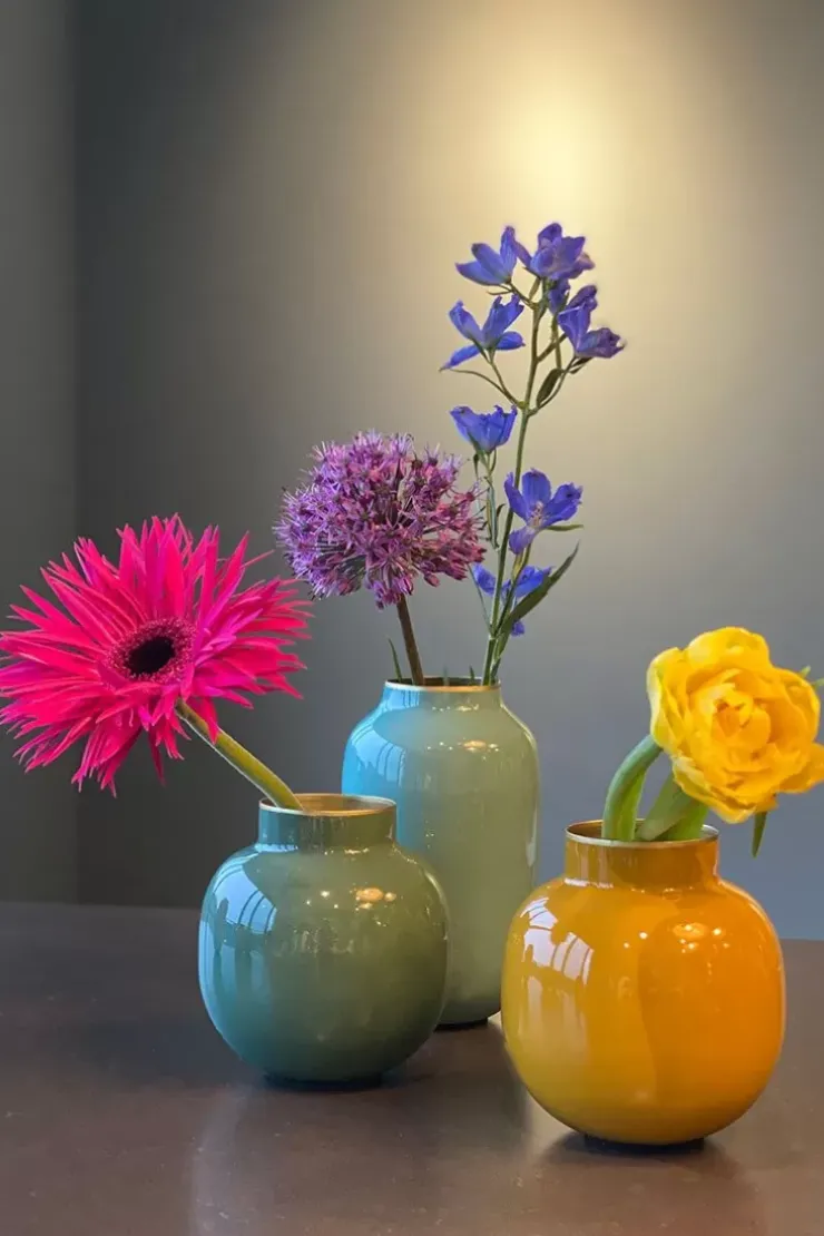 Pip Studio Ronde Mini Vaas 10 Cm Geel Clearance