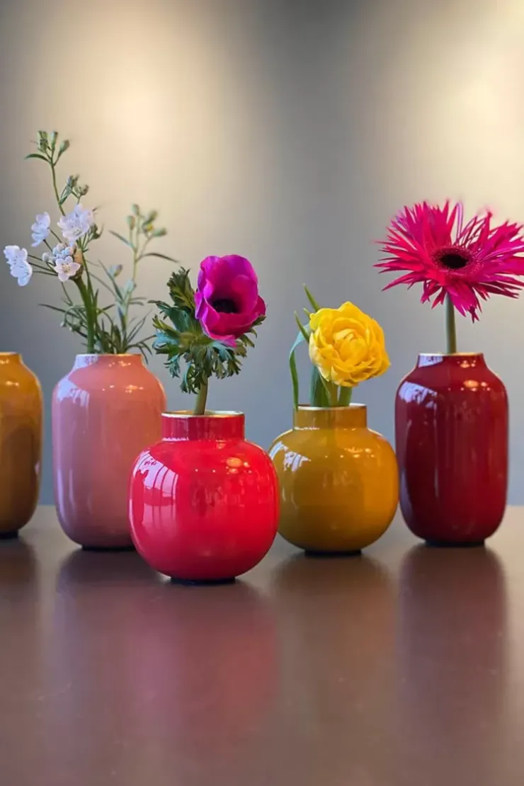 Pip Studio Ronde Mini Vaas 10 Cm Geel Clearance