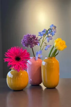 Pip Studio Ronde Mini Vaas 10 Cm Geel Clearance