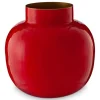 Pip Studio Ronde Vaas Metaal 25 Cm Rood Online