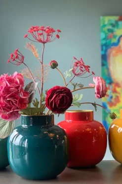 Pip Studio Ronde Vaas Metaal Donker 25 Cm Groen Clearance