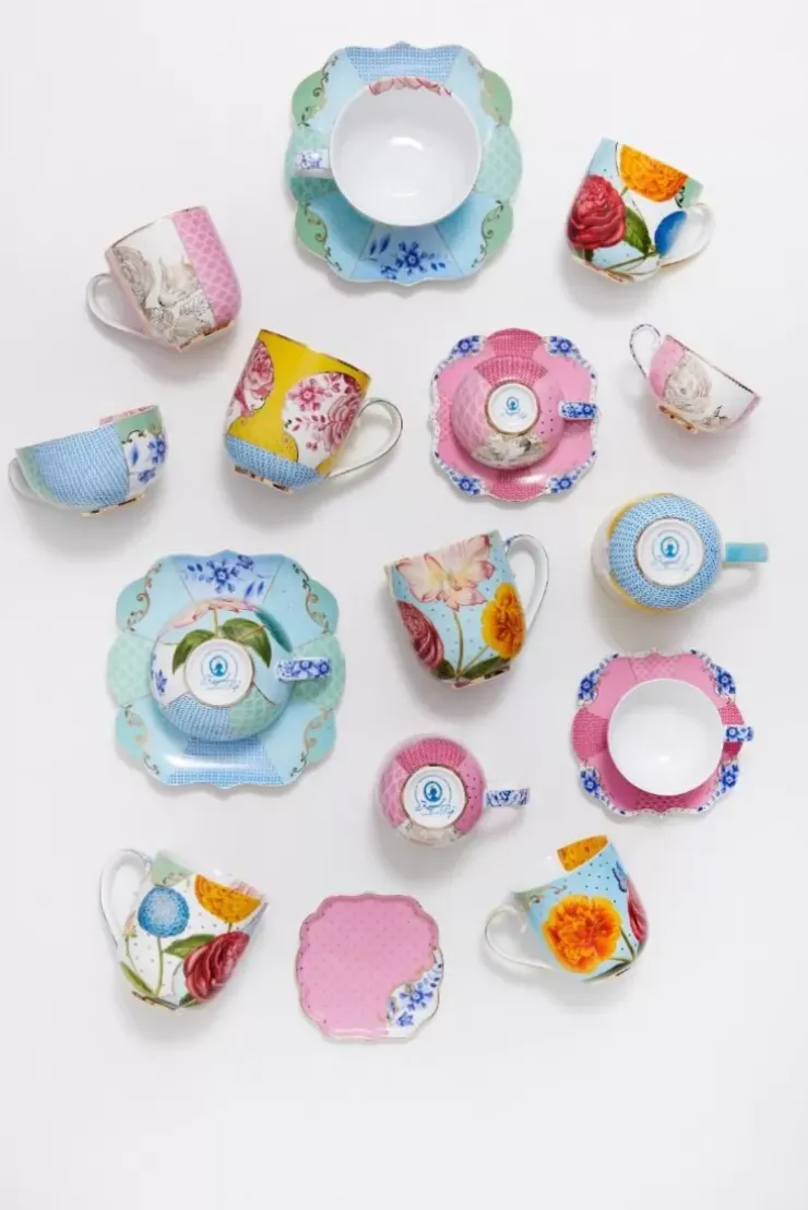 Pip Studio Royal Multi Espresso Kop & Schotel Roze Online