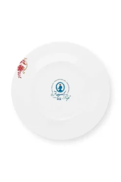 Pip Studio Royal Stripes Dinerbord Donker 26.5Cm Roze Hot