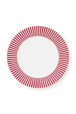 Pip Studio Royal Stripes Gebaksbord Donker 17Cm Roze Sale