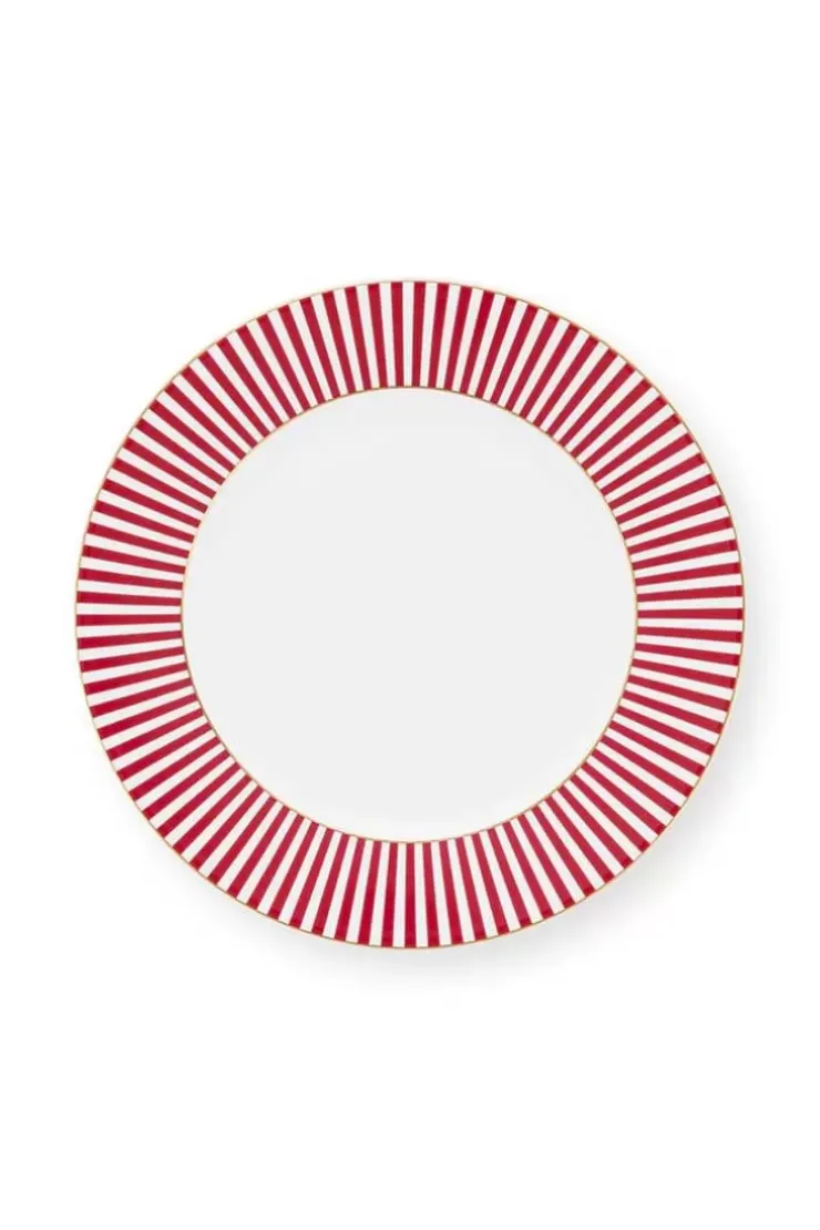 Pip Studio Royal Stripes Gebaksbord Donker 17Cm Roze Sale