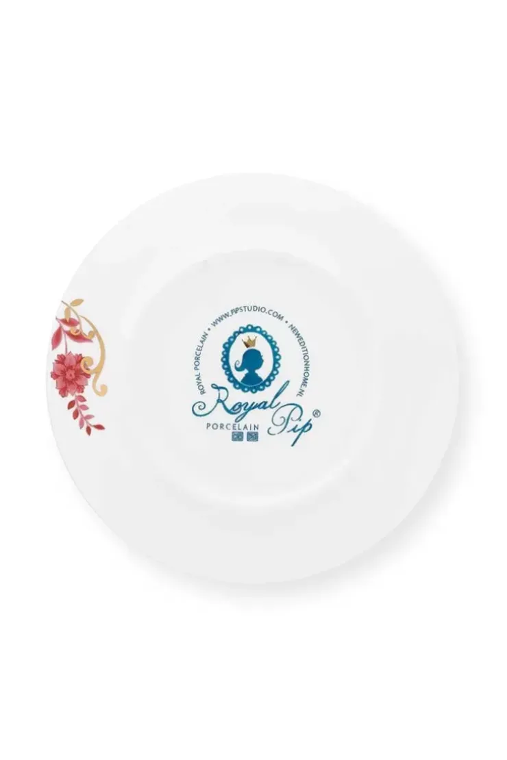 Pip Studio Royal Stripes Gebaksbord Donker 17Cm Roze Sale