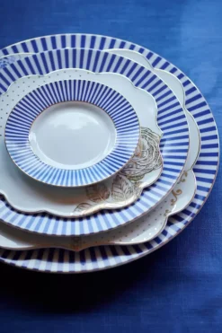 Pip Studio Royal Stripes Gebaksbord 17 Cm Blauw Discount