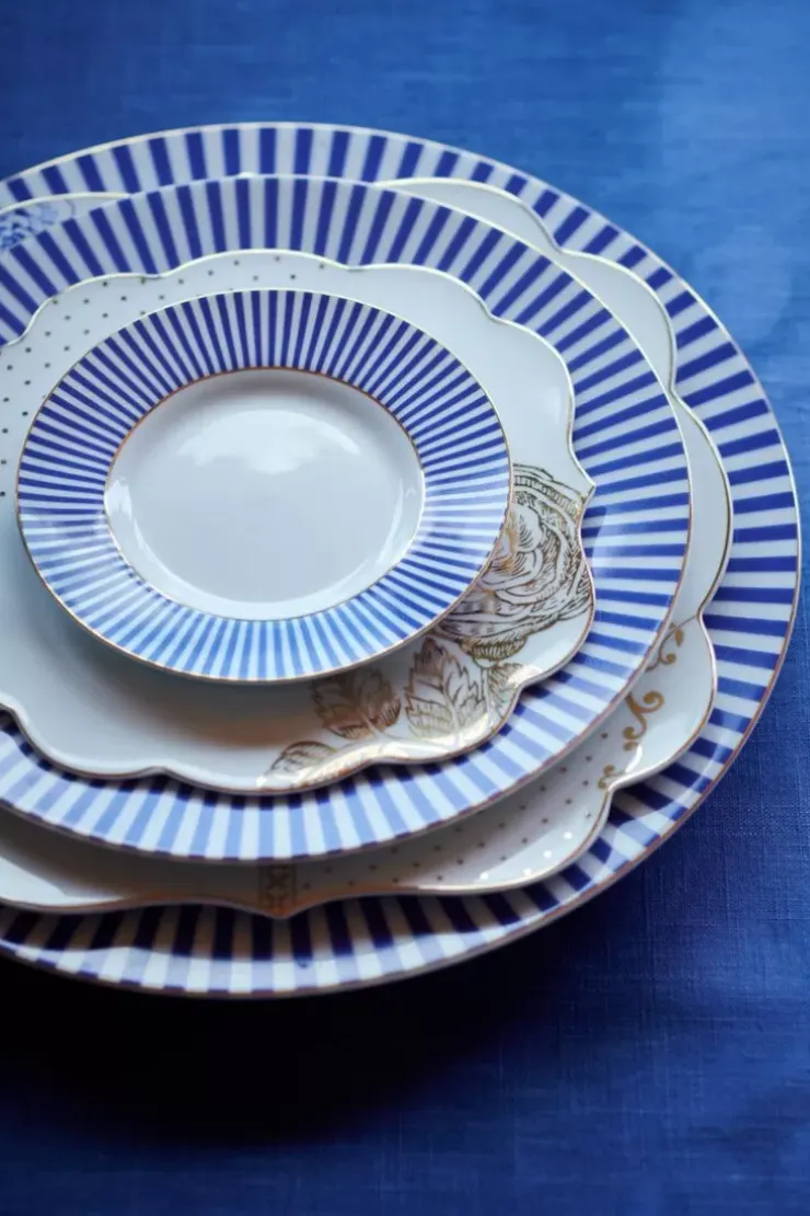 Pip Studio Royal Stripes Gebaksbord 17 Cm Blauw Discount