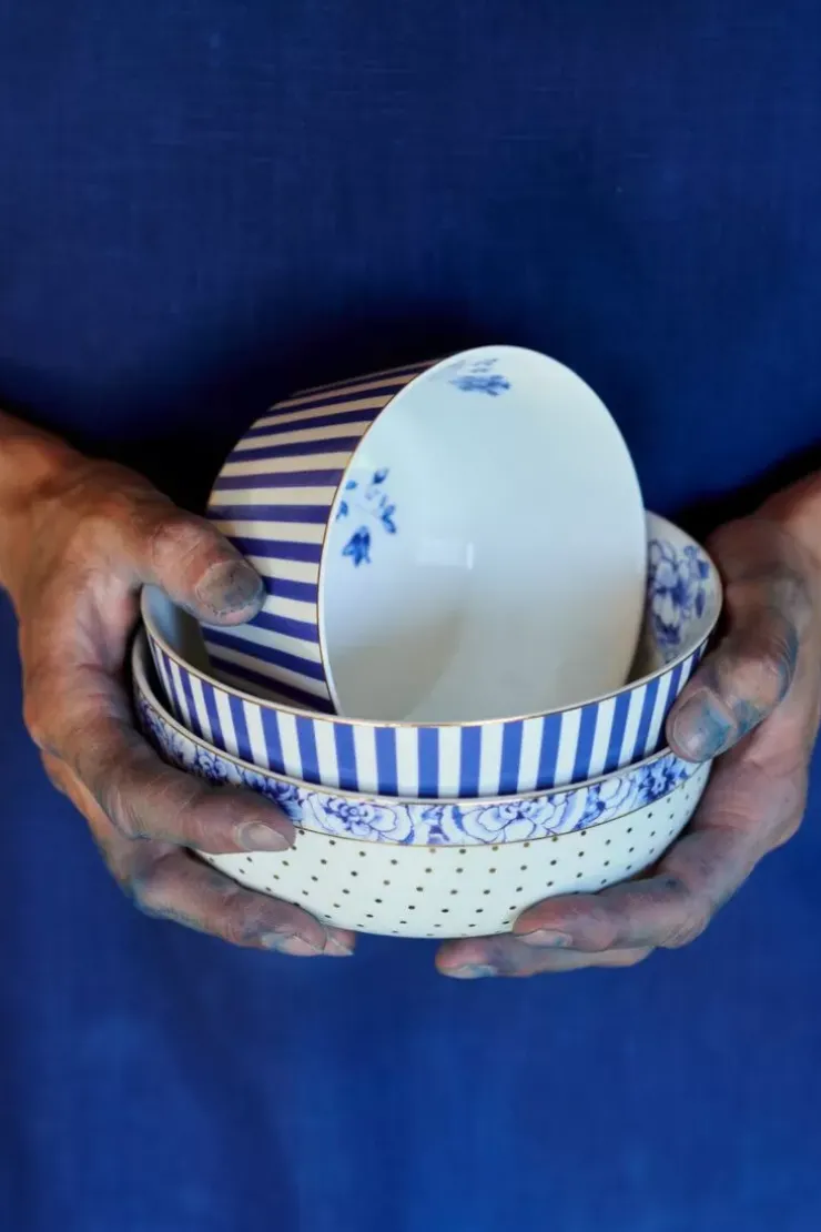 Pip Studio Royal Stripes Kom 15 Cm Blauw Best