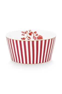 Pip Studio Royal Stripes Kom Donker 12Cm Roze Sale