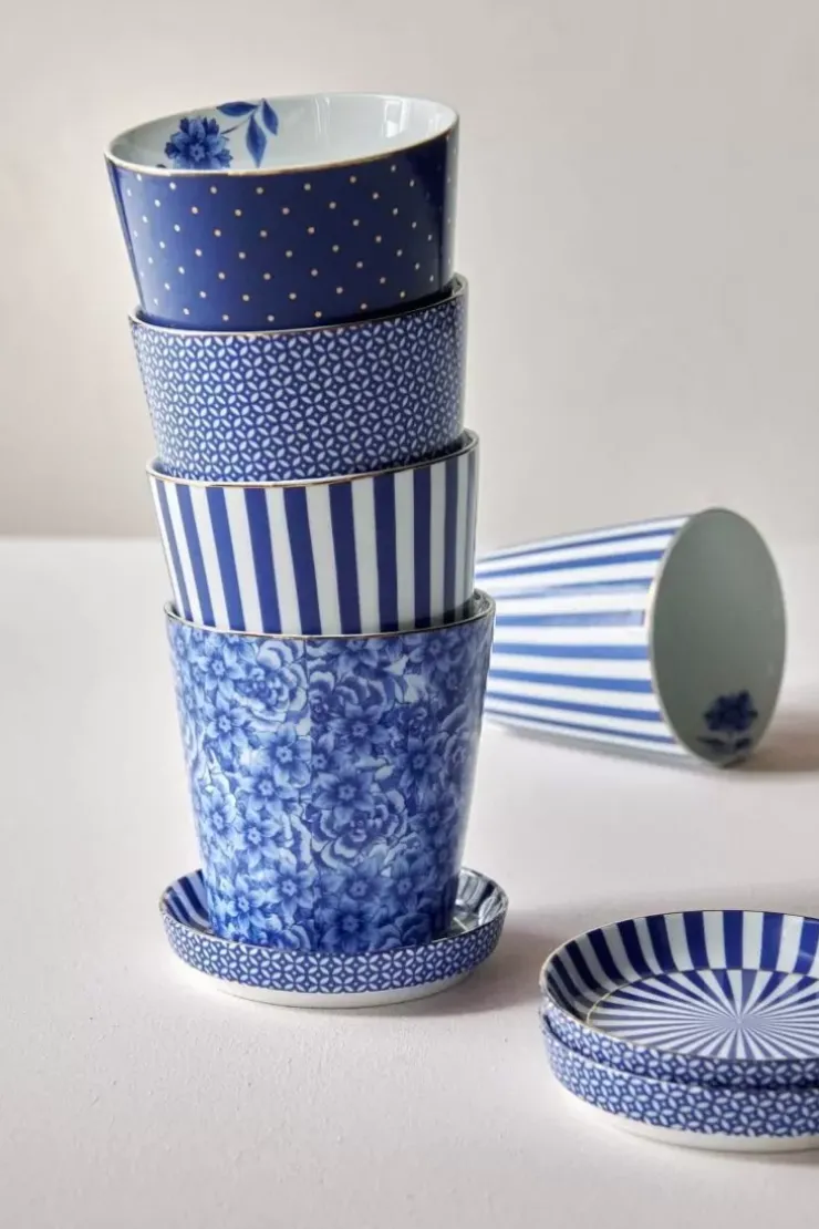 Pip Studio Royal Stripes Mok & Theetip Blauw Hot