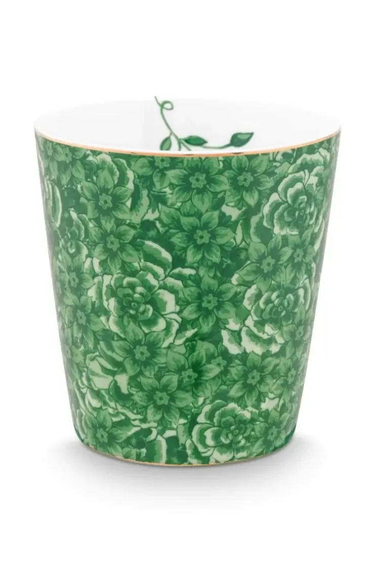 Pip Studio Royal Stripes Mok Bloemen & Theetip Groen Best