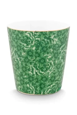 Pip Studio Royal Stripes Mok Bloemen & Theetip Groen Best