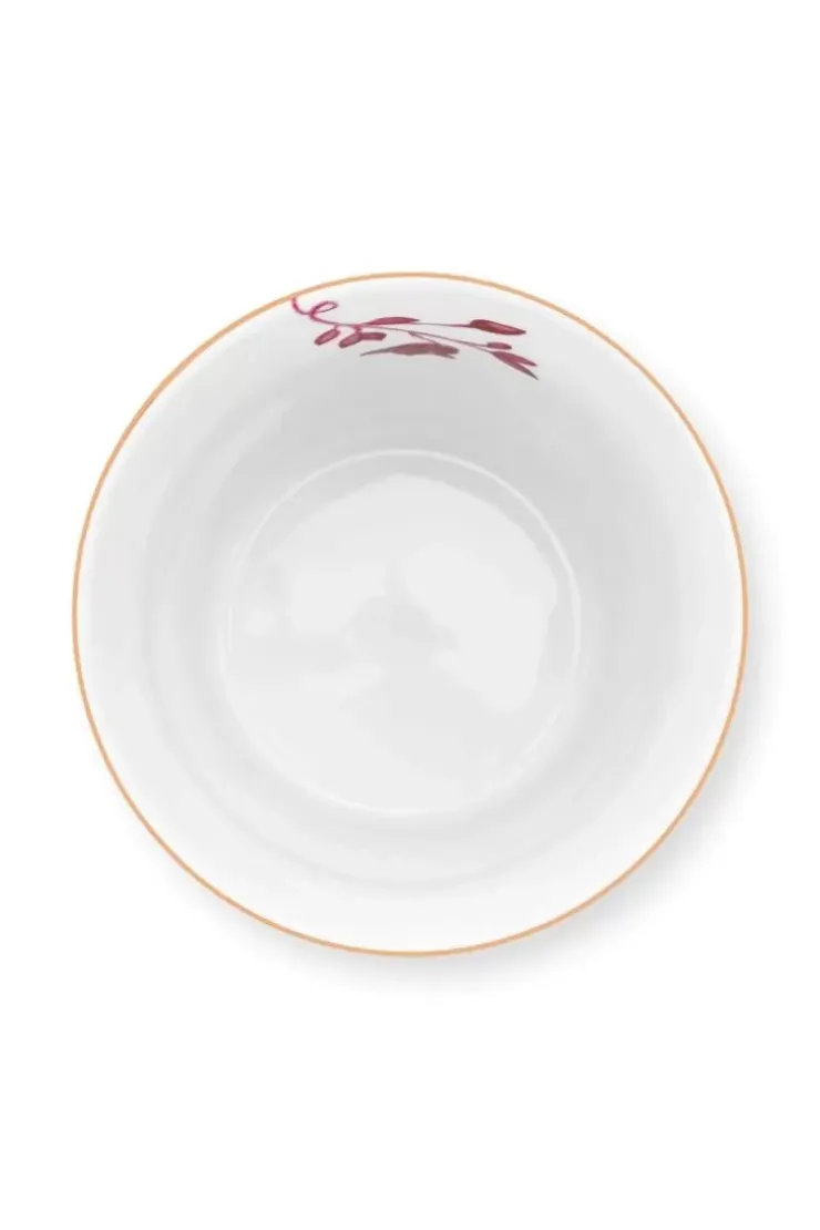 Pip Studio Royal Stripes Mok Bloemen & Theetip Donker Roze Discount