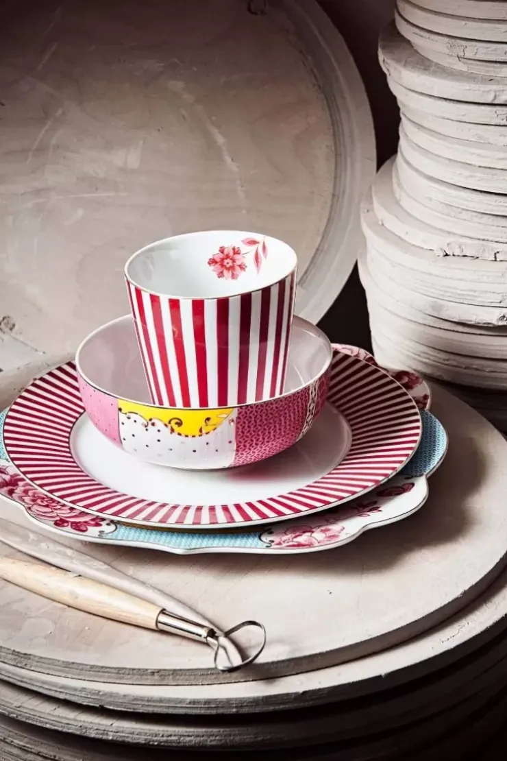 Pip Studio Royal Stripes Mok Donker Roze Best