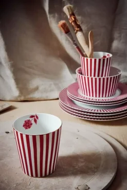 Pip Studio Royal Stripes Mok Donker Roze Best