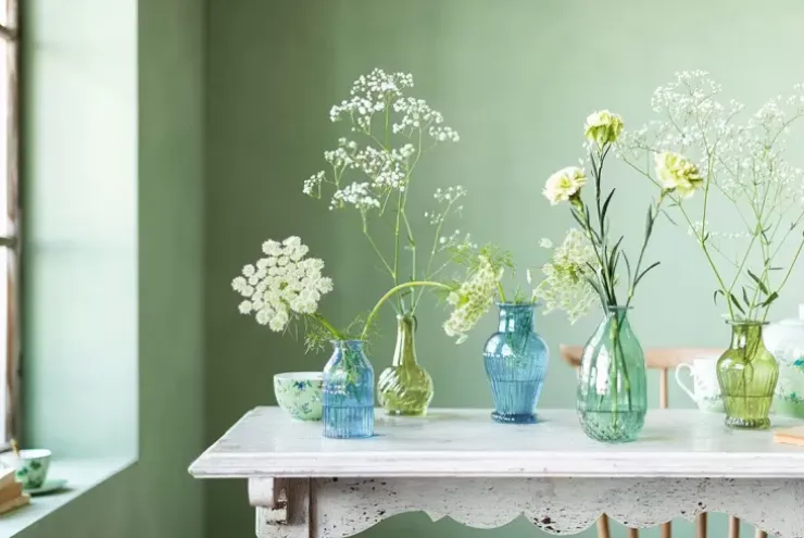 Pip Studio Set/3 Vazen Glas M Groen Best