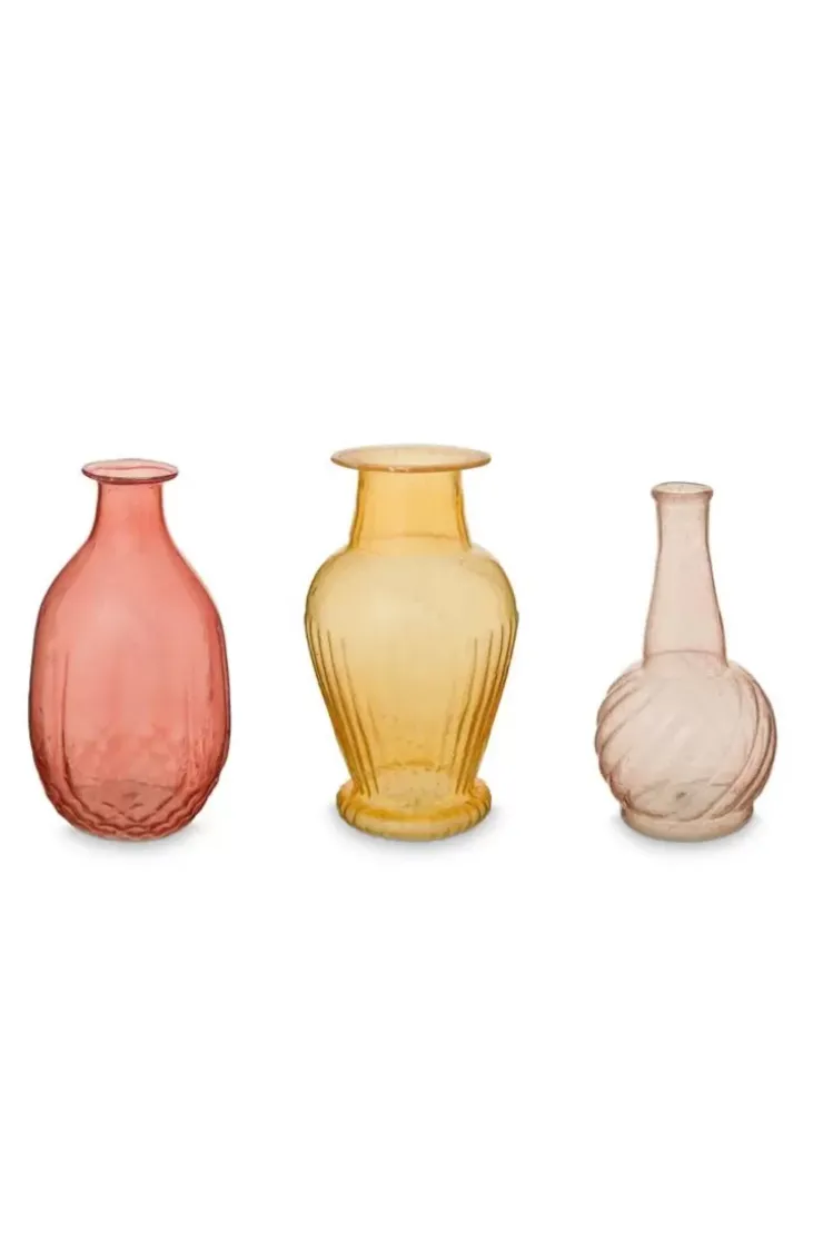 Pip Studio Set/3 Vazen Glas M Roze
