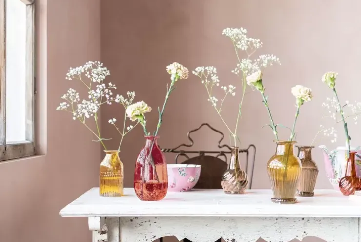 Pip Studio Set/3 Vazen Glas M Roze