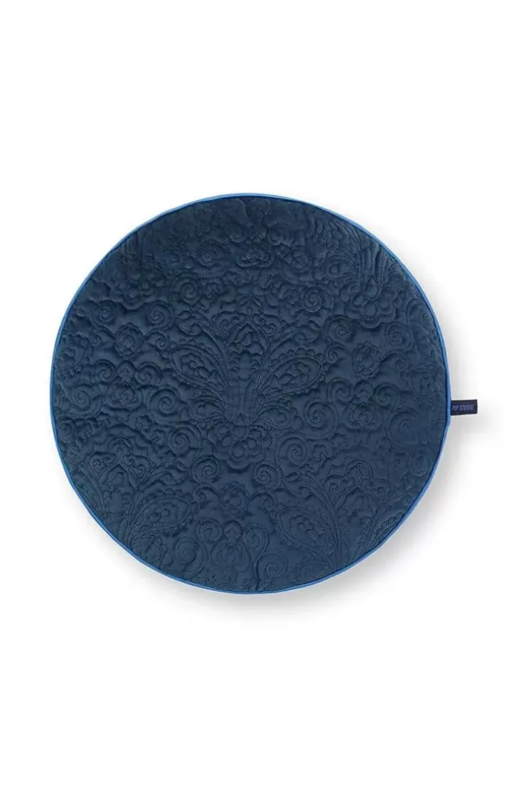 Pip Studio Sierkussen Rond Quiltey Days Donker Blauw Discount