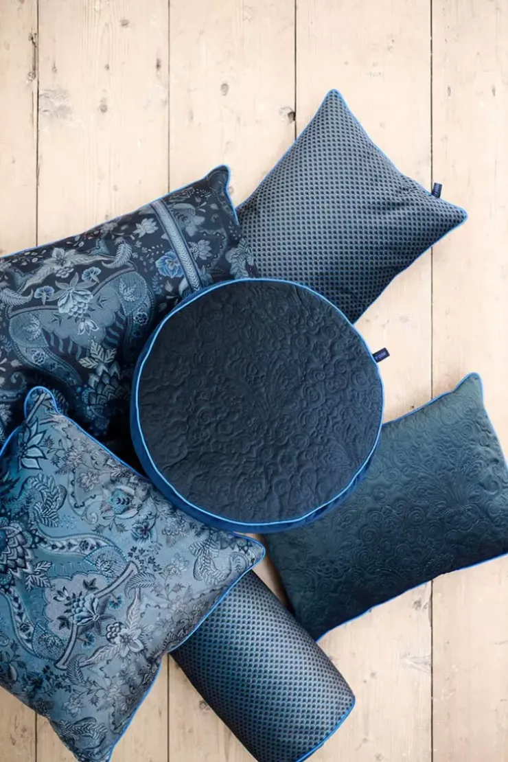 Pip Studio Sierkussen Rond Quiltey Days Donker Blauw Discount