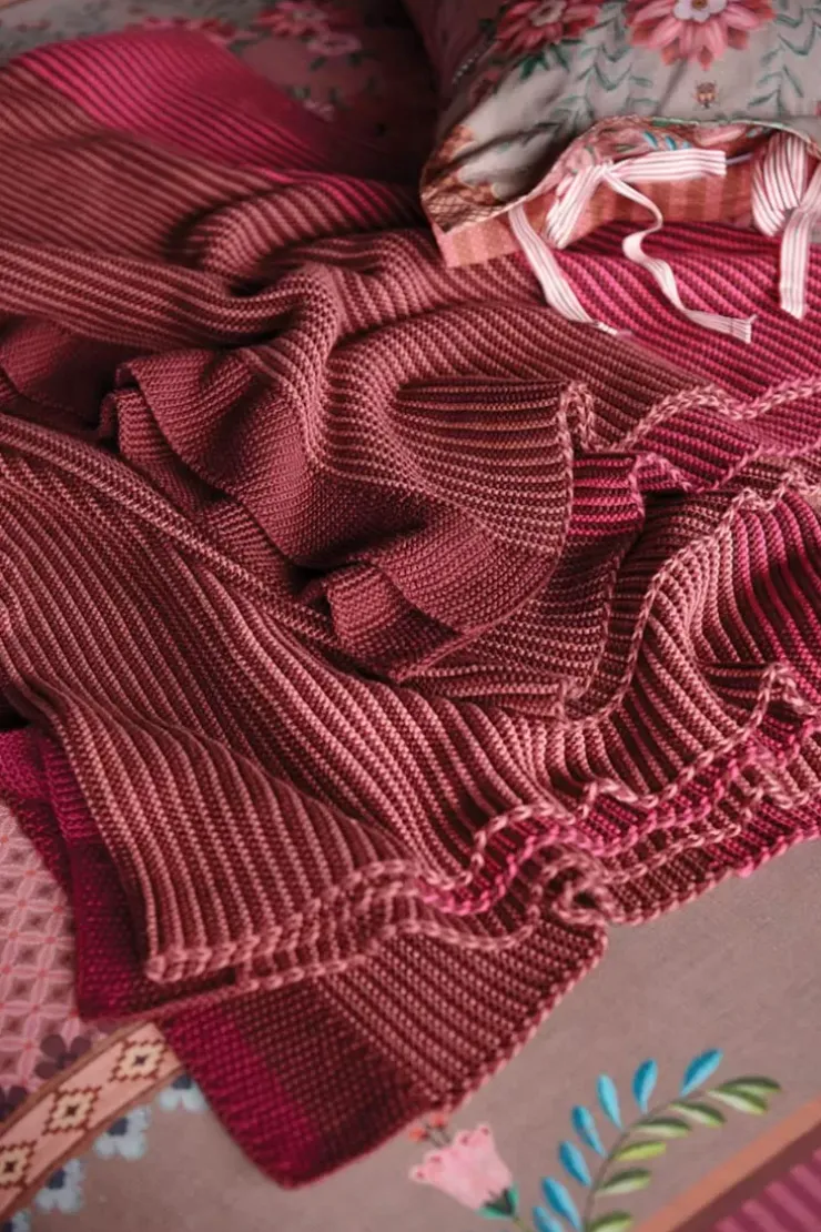 Pip Studio Throw Blockstripe Roze Clearance