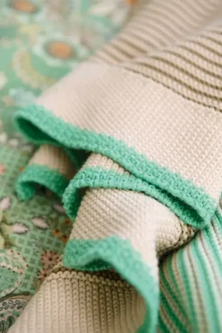 Pip Studio Throw Blockstripe Licht Groen Best