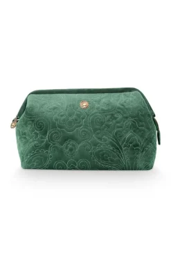Pip Studio Toilettas Buidel Groot Velvet Quiltey Days Groen New