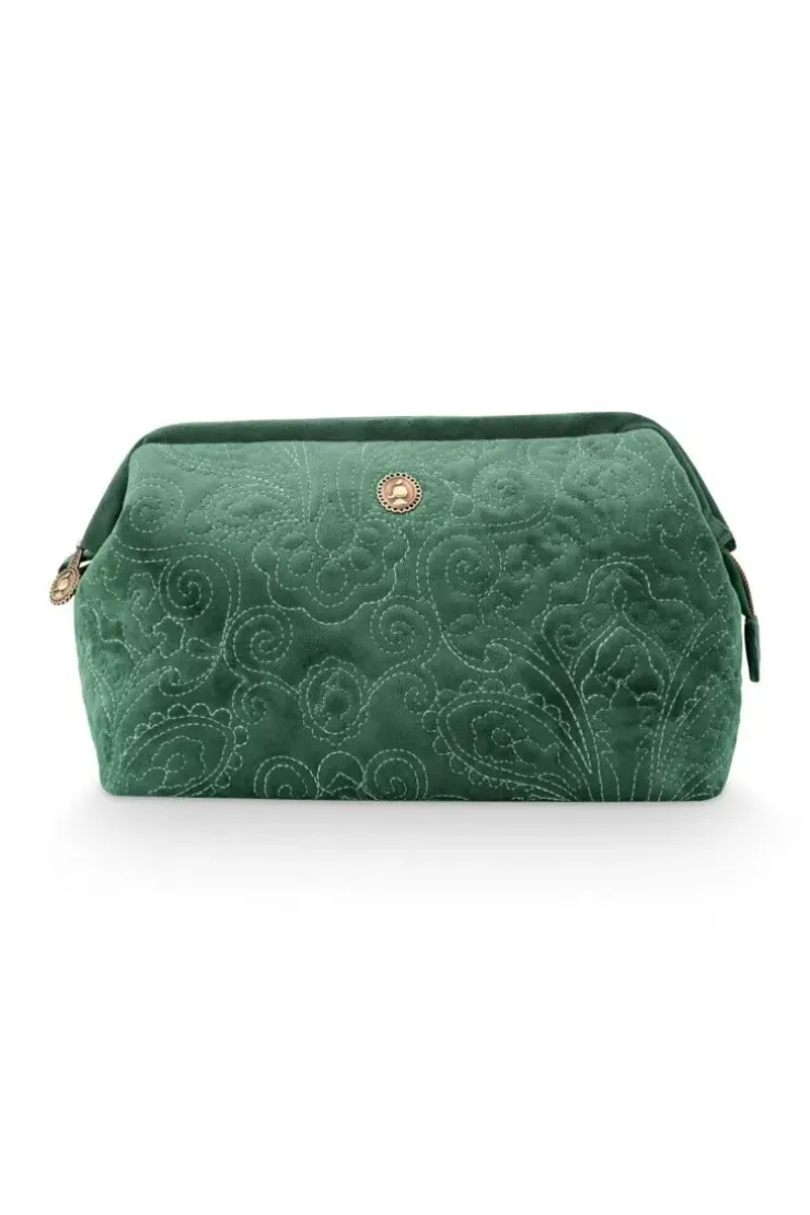 Pip Studio Toilettas Buidel Groot Velvet Quiltey Days Groen New