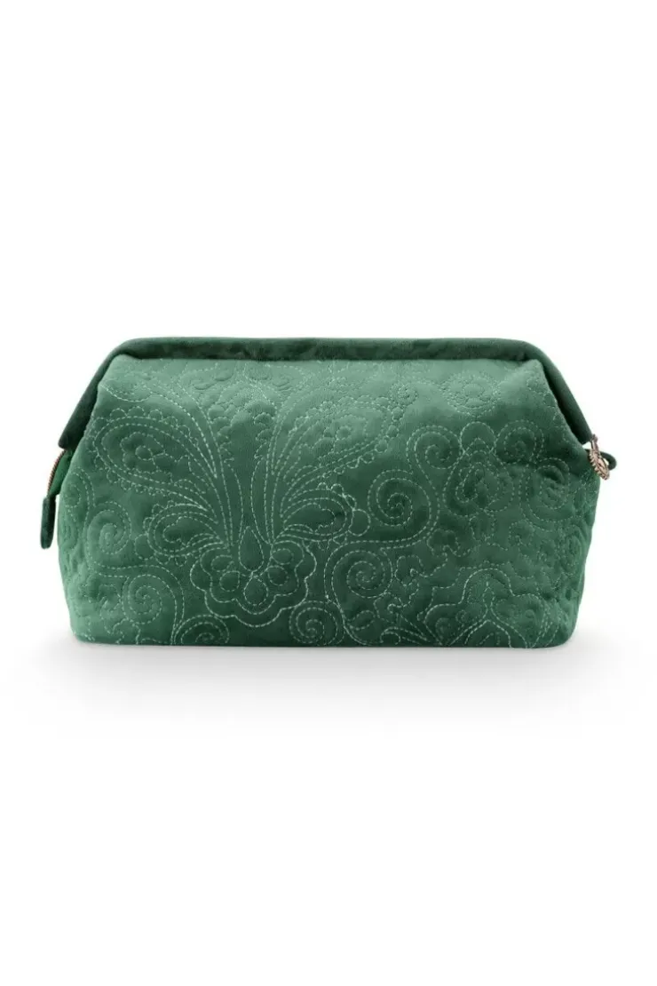 Pip Studio Toilettas Buidel Groot Velvet Quiltey Days Groen New