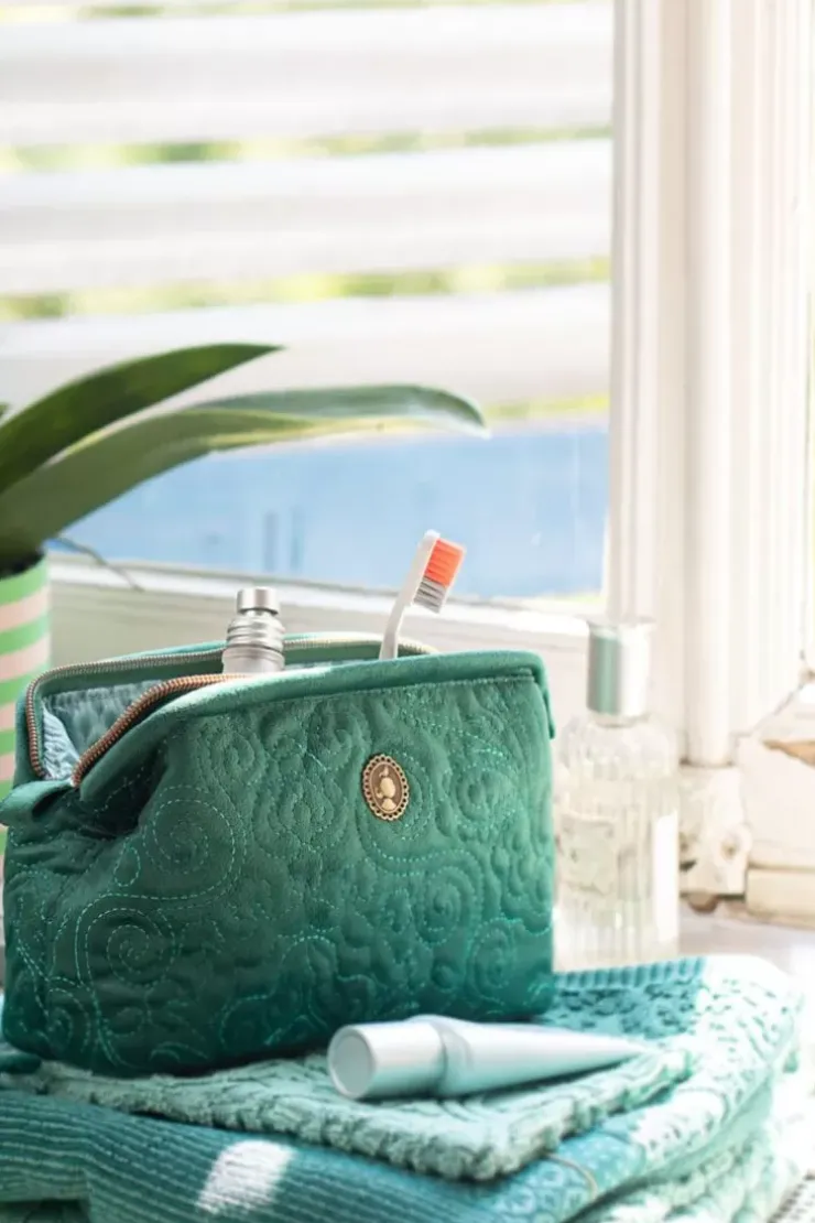 Pip Studio Toilettas Buidel Klein Velvet Quiltey Days Groen