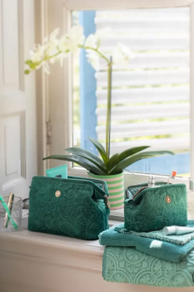 Pip Studio Toilettas Buidel Klein Velvet Quiltey Days Groen