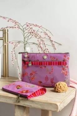 Pip Studio Toilettas Rits Kawai Flower Fuchsia New