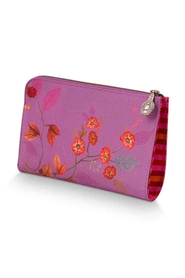 Pip Studio Toilettas Rits Kawai Flower Fuchsia New