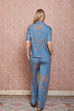 Pip Studio Top Korte Mouw Cece Fiore Blauw Sale