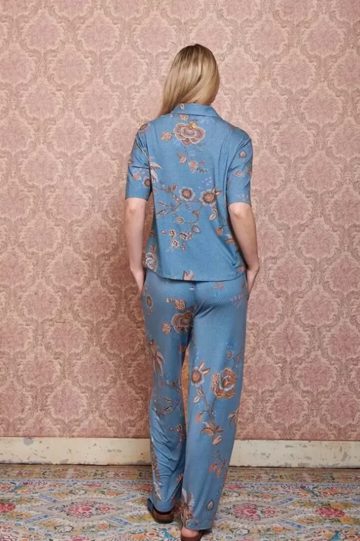 Pip Studio Top Korte Mouw Cece Fiore Blauw Sale