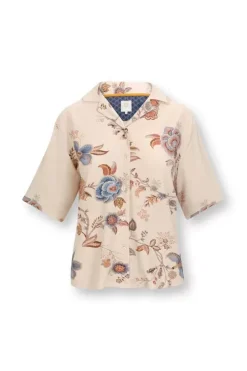 Pip Studio Top Korte Mouw Cece Fiore Wit Clearance