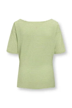 Pip Studio Top Korte Mouw Little Sumo Stripe Fel Groen Outlet