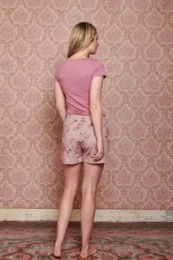 Pip Studio Top Korte Mouw Solid Roze Discount