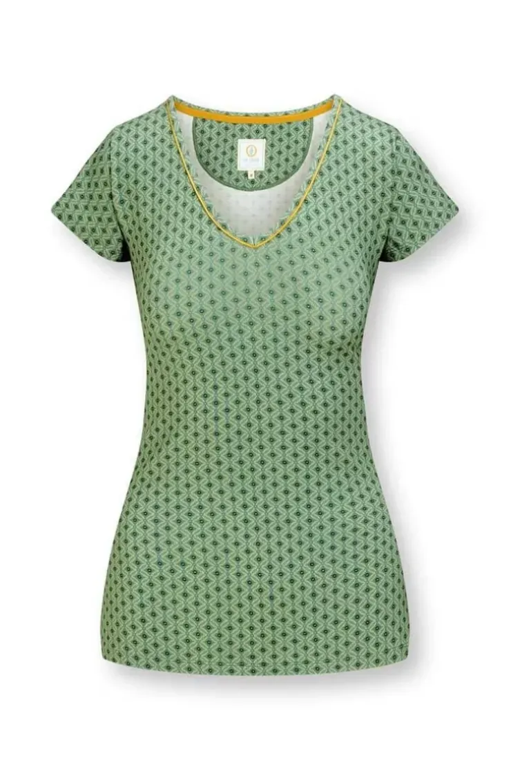 Pip Studio Top Korte Mouw Tegola Groen Clearance