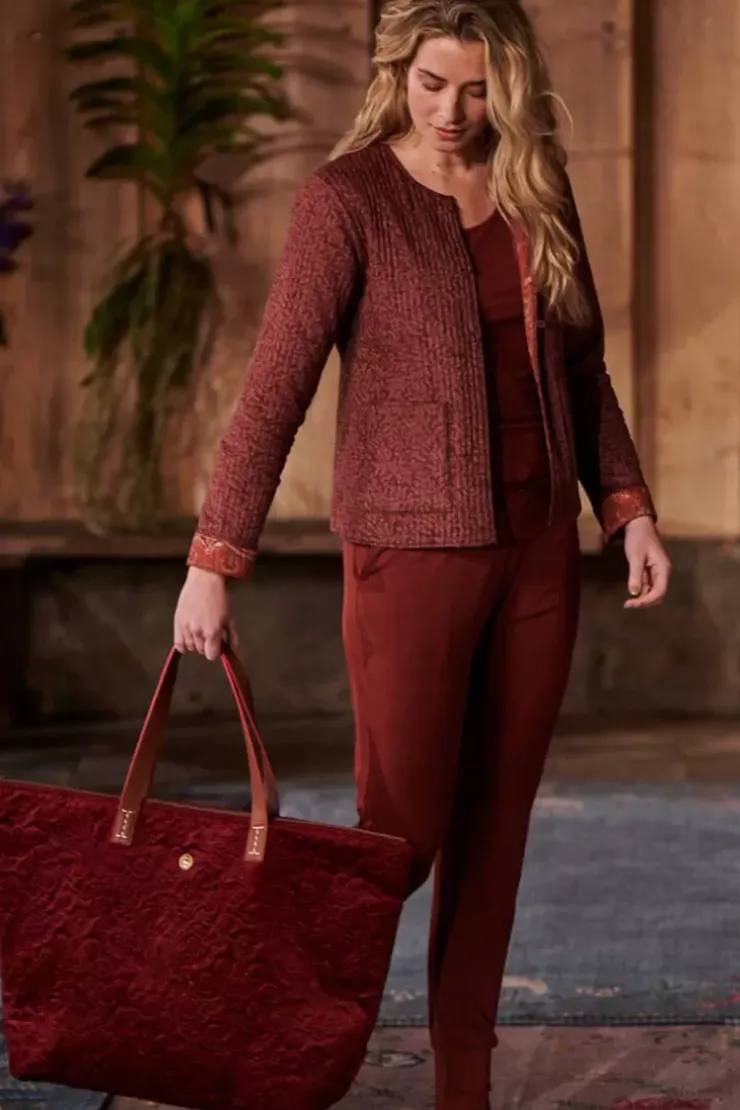 Pip Studio Tote Bag Velvet Quiltey Days Rood Best