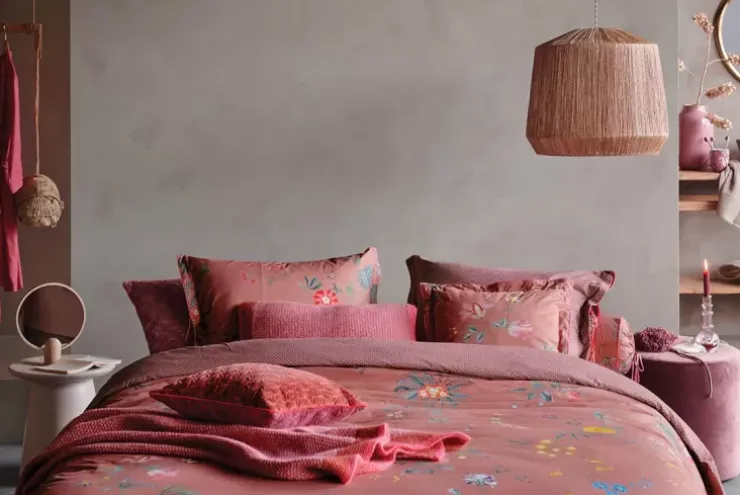 Pip Studio Vierkant Sierkussen Fleur Grandeur Roze Outlet