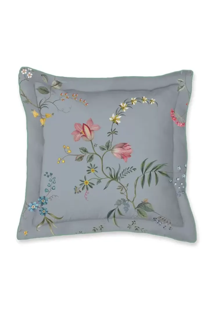 Pip Studio Vierkant Sierkussen Fleur Grandeur Blauw Clearance