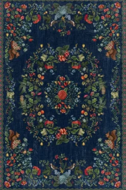 Pip Studio Vloerkleed Fall In Leaf By Pip Donkerblauw Clearance