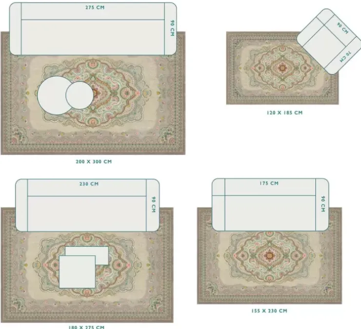 Pip Studio Vloerkleed Majorelle By Pip Pastel Khaki New