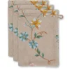 Pip Studio Washandje Set/3 Les Fleurs 16X22 Cm Khaki Online